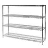 Shelving Inc. 21" d x 72" w x 96" h Chrome Wire Shelving with 4 Tier Shelves, Weight Capacity 800lbs Per Shelf view 1