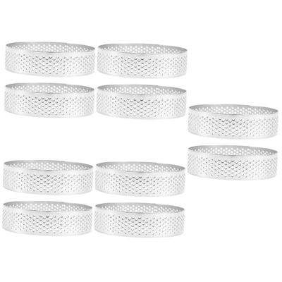ABOOFAN 10pcs Round Tart Metal Mousse Circle Baking Gadgets for Cakes and Desserts