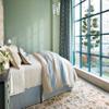 Pine Cone Hill x Kit Kemp Moon Hills Linen Lapis Duvet Cover, King Size, Blue Stripe Pattern view 2