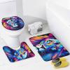 FOCCAFB 4 Piece Fantasy Lion Bathroom Set with Shower Curtain and Rugs, Modern Natural Colorful Animal Bathroom Shower Curtain Set with Rug, Bath Mat, U-Shaped Floor Mat, Style-6 view 4