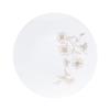 EcoQuality 9" inch Round White Plastic Plates with Gold Primrose Design - Disposable China Like Party Plates, Heavy Duty Dinner Plates, Salad Plate, Dinners, Wedding, Serveware (30) view 1