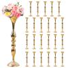 Hyuetrsa 24 Pcs Metal Flower Arrangements Stand 20 Inch Tall Wedding Flower Vase Centerpieces Table Decoration Flower Stand for Party Wedding Reception Flower Arrangement Candle Holder (Gold) view 1