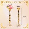 Hyuetrsa 24 Pcs Metal Flower Arrangements Stand 20 Inch Tall Wedding Flower Vase Centerpieces Table Decoration Flower Stand for Party Wedding Reception Flower Arrangement Candle Holder (Gold) view 2