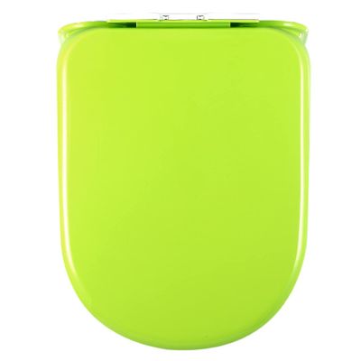 BHANAY Toilet Seat Soft Slow Close Oval Multi-Color Toilet Seat Quick Release Polypropylene Material White Green Purple Blue Optional (Color : Green, Size : OneSize)