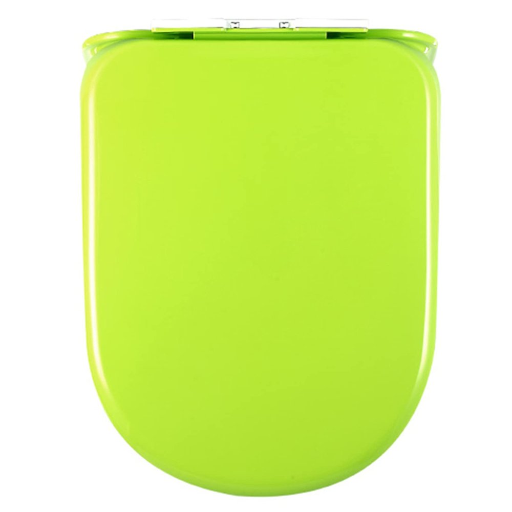 BHANAY Toilet Seat Soft Slow Close Oval Multi-Color Toilet Seat Quick Release Polypropylene Material White Green Purple Blue Optional (Color : Green, Size : OneSize)