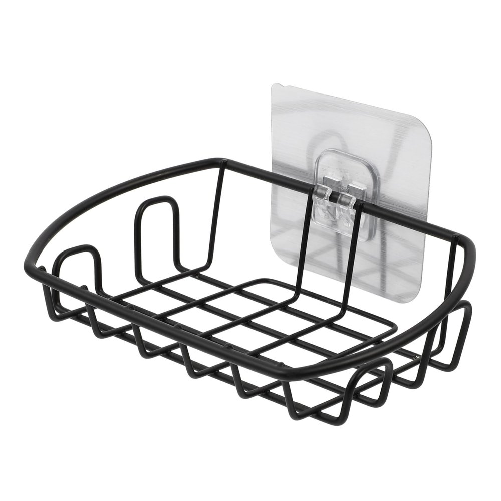 Amosfun Self-draining Stainless Steel Soap Dish Rack for Bathroom Easy to Clean Shower Organizer for Bar Soap Modern Design with Ventilated Slats No Drilling Required