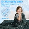 LUXEAR Cooling Blanket Queen, Glow in the Dark Cool Blanket with Star Cosmic for Boys Girls, Absorbs Heat to Keep Body Cool All Night, Lightweight Summer Cool Blankets for Sleeping - Glow Black view 2