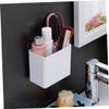 Ciieeo 3pcs Non-perforating Electric Toothbrush Storage Rack Bathroom Wall Organizer for Toothpaste Comb and Makeup Pens -Adhesive Installation and Functional view 2