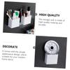 Ciieeo 3pcs Non-perforating Electric Toothbrush Storage Rack Bathroom Wall Organizer for Toothpaste Comb and Makeup Pens -Adhesive Installation and Functional view 4