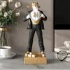 ZCBYBT God of Wealth Decoration Muscle Figure Statue Shop Front Desk Decoration Living Room for Office Opening and Moving,Black,10 * 25cm view 1