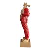 ZCBYBT God of Wealth Decoration Muscle Figure Statue Shop Front Desk Decoration Living Room for Office Opening and Moving,Black,10 * 25cm view 4