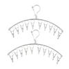 OFFSCH 2pcs Stainless Steel Socks Hanger Laundry Drying Hook Hangers Clothes Rack for Hanging Socks Pins for view 1