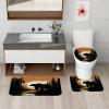 Witzest 4Pcs Cabin Bear Shower Curtain Sets with Non-Slip Rug, U Shape and Toilet Lid Cover Mat, Hunting Home Bathroom Decor Set Accessories with 12 Hooks, 72 x 72 Inch view 4