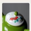 Afternoon Tea Set Chinese Tea Maker Filter Kettle Tea Set 180ml Apple Green Porcelain Teapot Retro Hand-Painted Peony Ceramic Pot Tea Set for Adults view 4