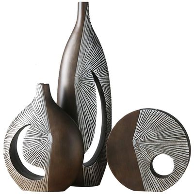 Creative Elegant Vase Decoration, Simple Resin Vase for Living Room, Light Luxury Art Tulip Receptacle Set, Unique Gift (Size : A+B+C)