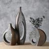 Creative Elegant Vase Decoration, Simple Resin Vase for Living Room, Light Luxury Art Tulip Receptacle Set, Unique Gift (Size : A+B+C) view 3