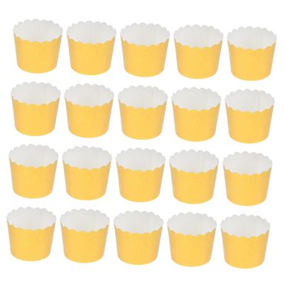 DECHOUS 50pcs Gold Disposable Muffin Cups - Paper Dessert Bowls for Baking Parties Weddings Birthdays Cake Box Cupcake Liners for Easy Cleanup Style