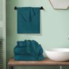 MALLONI HOME Ultra Soft 6 Pack Cotton Towel Set, Contains 2 Bath Towels 28x55 inch, 2 Hand Towels 16x24 inch & 2 Wash Coths 12x12 inch, Ideal Everyday use, Compact & Lightweight - Teal view 4