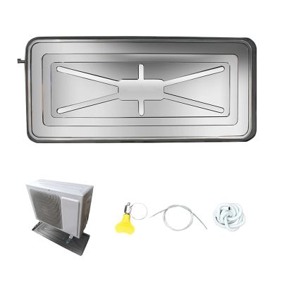 XGQXZWC Air Conditioner Condensate Drain Pan, Stainless Steel Condensate Drain Pad Air Conditioner Water Drip Tray, Universal Window Air Conditioner Drain Kit (Size : 84x38/33x15in)