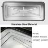 XGQXZWC Air Conditioner Condensate Drain Pan, Stainless Steel Condensate Drain Pad Air Conditioner Water Drip Tray, Universal Window Air Conditioner Drain Kit (Size : 84x38/33x15in) view 2