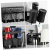 Amosfun 1pc Wall-Mounted Toothpaste and Toothbrush Rack Holder Storage for Bathroom Compact Design for Organized Toothbrushes and Gargle Cups Double Configuration view 2