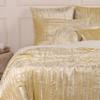 Sophia-Art Crushed Velvet Duvet Cover 3 Pcs Set Solid Pattern Luxury Bedding Cover Comforter Cover with 2 Pillow Shames UO Comforter (Crush- Custard Yellow, Queen 90inch W x 90inch L) view 1