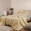Sophia-Art Crushed Velvet Duvet Cover 3 Pcs Set Solid Pattern Luxury Bedding Cover Comforter Cover with 2 Pillow Shames UO Comforter (Crush- Custard Yellow, Queen 90inch W x 90inch L) view 4