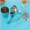 5pcs Cocktail Shaker Set Bar Tool Non-Slip Milk Tea Pot Silver Multi-Function Bartending Kit Wine Mixer Stainless Steel (Color : Silver 750ml) (Silver 550ml) view 4