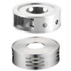 2pcs Stainless Steel Tea Warmer Teapot Milk Warmer Tea Stove Warmer Candle Stand Tea Heater Teapot Warmer (Silver) view 1