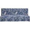 N/A Geometric Printed Armless Futon Slipcover with Ruffle Skirt, Furniture Protector Non Slip Futon Couch Cover with Elastic Bands,H,155~185cm view 1