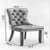 Homfii Vintage Dining Chair,Upholstered Side Chairs with High-end Tufted Back and Nailhead Trim,Solid Wood Kitchen Dining Room Chairs,Set of 2,Linen,Wing Back view 2