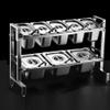 Stainless Steel Jam Box Servings Pot Rack, Special Rectangular Pot for Milk Tea Shop, Small Seasoning Box, Sauce Box, Double-Layer Rack,A () view 1