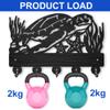 INFUNLY Ocean Theme Key Holder with 5 Key Hooks Black Wall Mounted Key Hangers Turtle Key Hangers Wood Key Rack for Home Decor Hallway, Entryway, Bedroom, Mudroom, Office 11.8inchx7.6inch view 3
