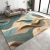 ERAYNA 3x5 Area RugsCyan Brown Gradient Desert Non-Slip Kids Rug Abstract Illusion Stereoscopic Art Upholstery Rug with Non-Slip Backing for Kids Boys Girls Bedroom Living Room Dining Room Study view 1