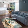 ERAYNA 3x5 Area RugsCyan Brown Gradient Desert Non-Slip Kids Rug Abstract Illusion Stereoscopic Art Upholstery Rug with Non-Slip Backing for Kids Boys Girls Bedroom Living Room Dining Room Study view 4