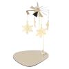 Locadence Spinning Candle Holder with Tray, Round Triangle Tray, Romantic European Style Stainless Steel Wind Chime Candle Holder for Home, Party Decoration (A) view 1