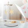 Locadence Spinning Candle Holder with Tray, Round Triangle Tray, Romantic European Style Stainless Steel Wind Chime Candle Holder for Home, Party Decoration (A) view 2