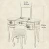 FEELIN Makeup Vanity Vanity Desk Set Retro Small Bedroom Dresser Flip Mirror Dresser Ladies Dresser Multifunctional Table with Stool Vanities for Makeup view 2