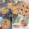 110PC Personalized Custom Cork Coasters Drinks Drinking Wedding Bachelorette Party Favors Guests Engraved Rustic Housewarming Bridal Shower Business Promotional Item Birthday view 3