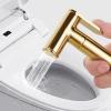 Hand Shower for Toilet Set Handheld Bidet Sprayer Kit Cloth Diaper Sprayer Gold with Hose No Drilling Brass Toilet Spray Gun Set view 2