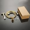 Hand Shower for Toilet Set Handheld Bidet Sprayer Kit Cloth Diaper Sprayer Gold with Hose No Drilling Brass Toilet Spray Gun Set view 4