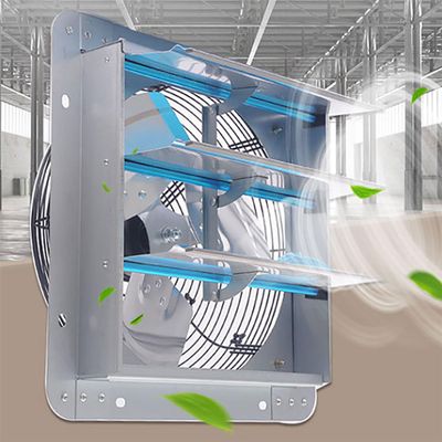ICEMOB Shutter Exhaust Fan,Wall Mounted Kitchen Extractor Fan,Quiet Fume Extractor,Automatic Opening and Closing,Ventilation Fan for Warehouse,Factory,Kitchen,Office,16 inches