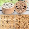 110PC Personalized Custom Cork Coasters Drinks Drinking Wedding Bachelorette Party Favors Guests Engraved Rustic Housewarming Bridal Shower Business Promotional Item Birthday view 2