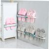 MAGICLULU Bathroom Storage Shelves Over Door Shoe -Mounted Slippers Storage Towel Shelf Fodable Easy Install view 3
