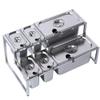 Double-Layer Jam Basin Rack, Stainless Steel Spice Rack, Condiment Distribution Rack, Multi-Functional Sauce Fruit Milk Tea Table Basin Rack,B () view 1