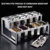 Double-Layer Jam Basin Rack, Stainless Steel Spice Rack, Condiment Distribution Rack, Multi-Functional Sauce Fruit Milk Tea Table Basin Rack,B () view 4