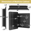 APRILSOUL 20X30 Inch Black Bathroom Medicine Cabinet with Mirror, Recessed or Surface Lighted Medicine Cabinet with 3 Colors Temperature, Dimmable Light view 4