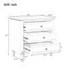 3-Drawer Nightstand Storage Cabinet, Modern Bedside Table End Table Sofa Table with Solid Wood Legs, Wood Nightstand for Bedroom Living Room Office Home (Black * 21) view 2