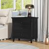 3-Drawer Nightstand Storage Cabinet, Modern Bedside Table End Table Sofa Table with Solid Wood Legs, Wood Nightstand for Bedroom Living Room Office Home (Black * 21) view 3