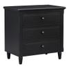 3-Drawer Nightstand Storage Cabinet, Modern Bedside Table End Table Sofa Table with Solid Wood Legs, Wood Nightstand for Bedroom Living Room Office Home (Black * 21) view 4